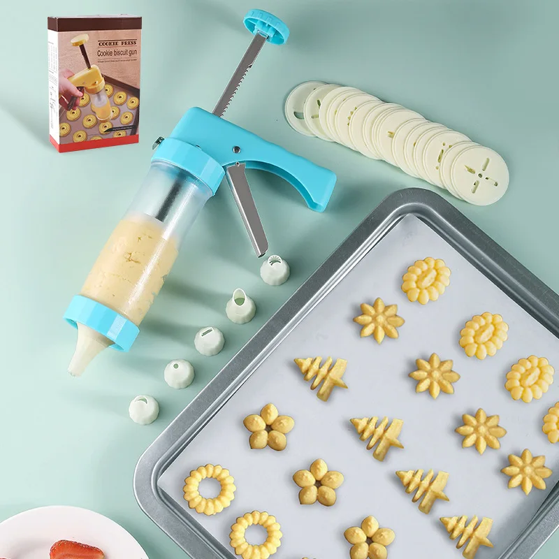 23Pcs Cookie Presse Icing Decorateur Kunststoff DIY Kuchen Creme Dekor, Der Maschine Düsen Form Keks Maker Küche Backen Werkzeuge