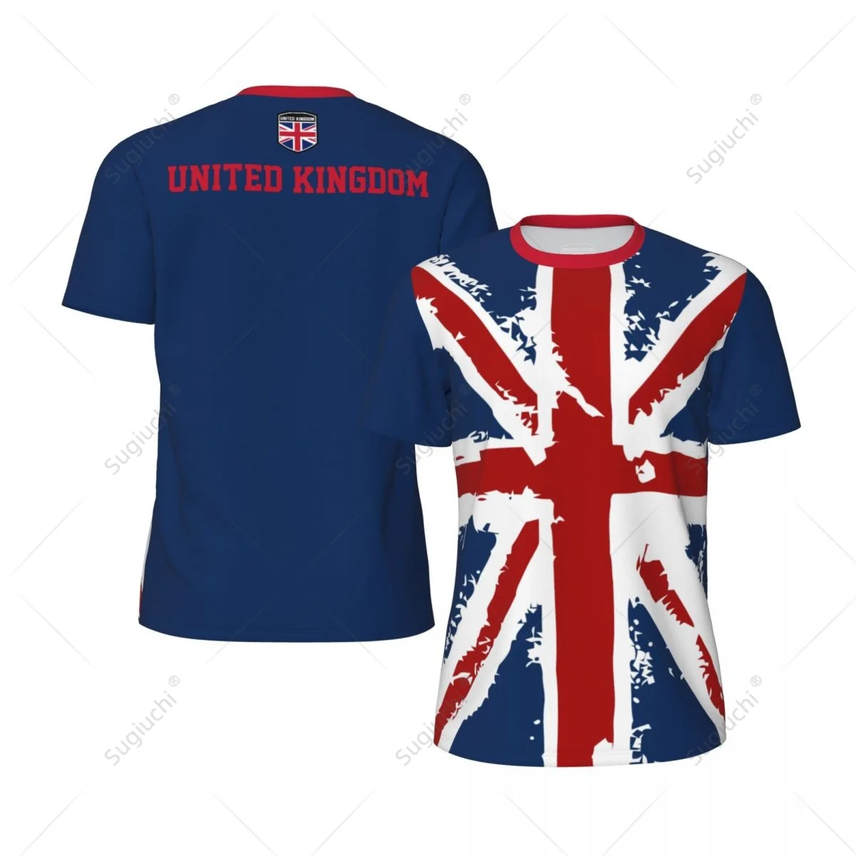 

Exclusive design United Kingdom Flag Color 3D Printed Men For Running Bike Soccer Tennis Fitness Sports tshirt Mesh T-shirt