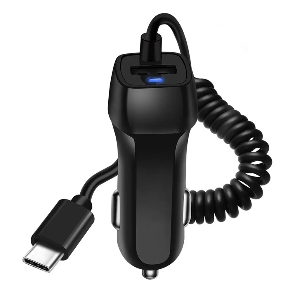 

Hot Type C Car Charger With USB Cable Mobile Phone Charger For Phone Micro USBC Cable Phone Vehicle Fast Charger Dropshipping