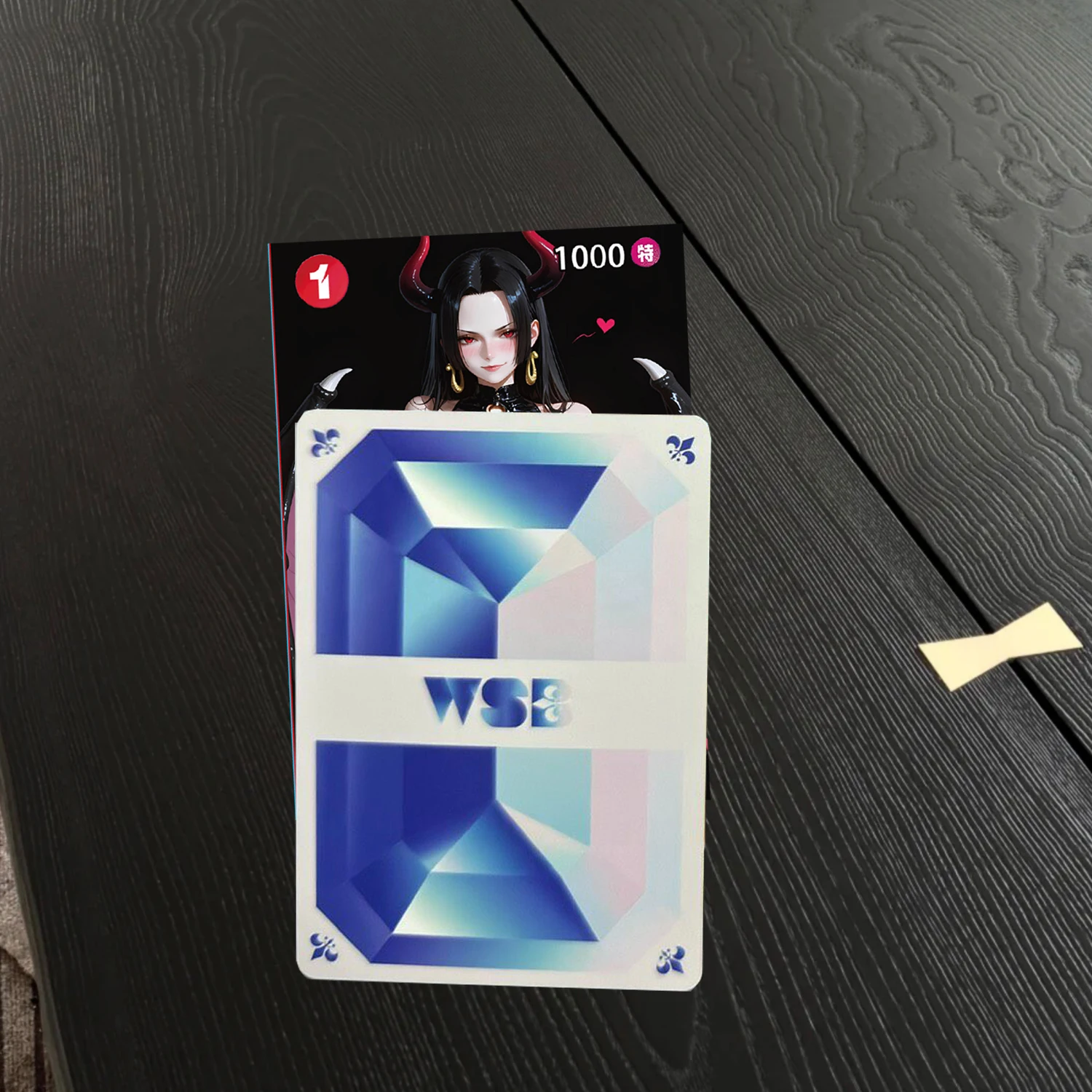 Single One Piece ACG Little Devil Goddess Boa Hancock Diy Folding Flash Card Nami Nico Robin Fan Animation Collection Wife Card