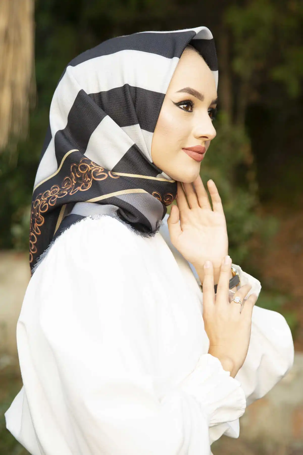 Cotton Printed Scarf E- -Winter Autumn 2021 Muslim Women Hijab headscarf Islamic Turkey