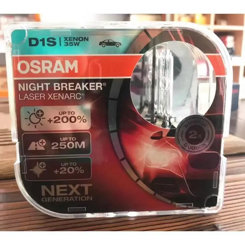 Free Shipping 1 PAIR OSRAM D1S D2S D2R D3S D4S D4R D8S 35W NIGHT BREAKER LASER XENARC +200% 2PCS NEXT GENERATION MADE IN GERMANY