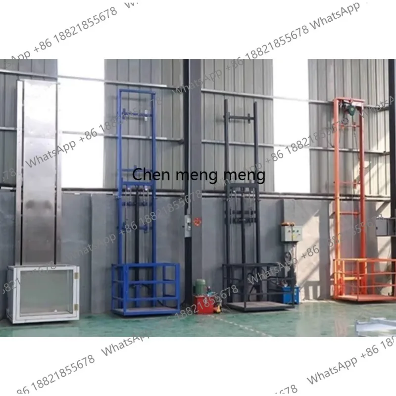 Electric Hydraulic Lifting Platform for Home Use Small Electric Hydraulic Simple Elevator for Warehouses Factories Single Guide