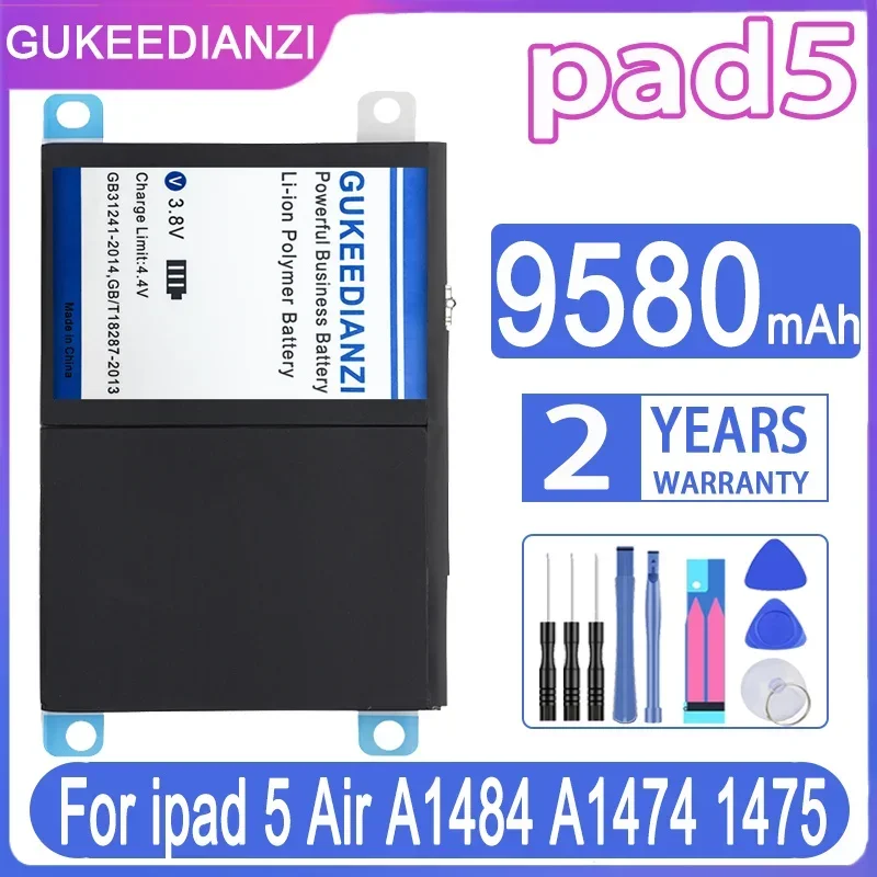 

Для Apple iPad 5 Air 1 A1484 A1474 1475 аккумулятор для планшета, замена большой емкости 9580 мАч