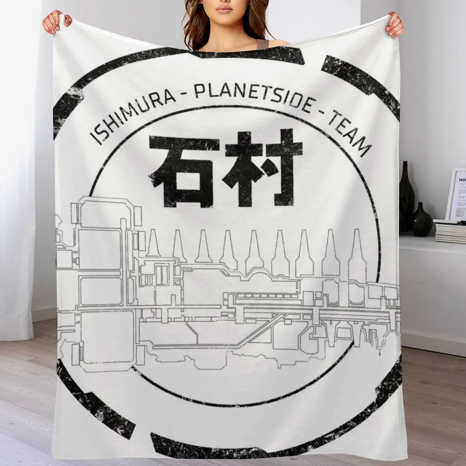 

DEAD SPACE - ISHIMURA PLANETSIDE TEAM - Black Throw Blanket Soft Beach Blankets