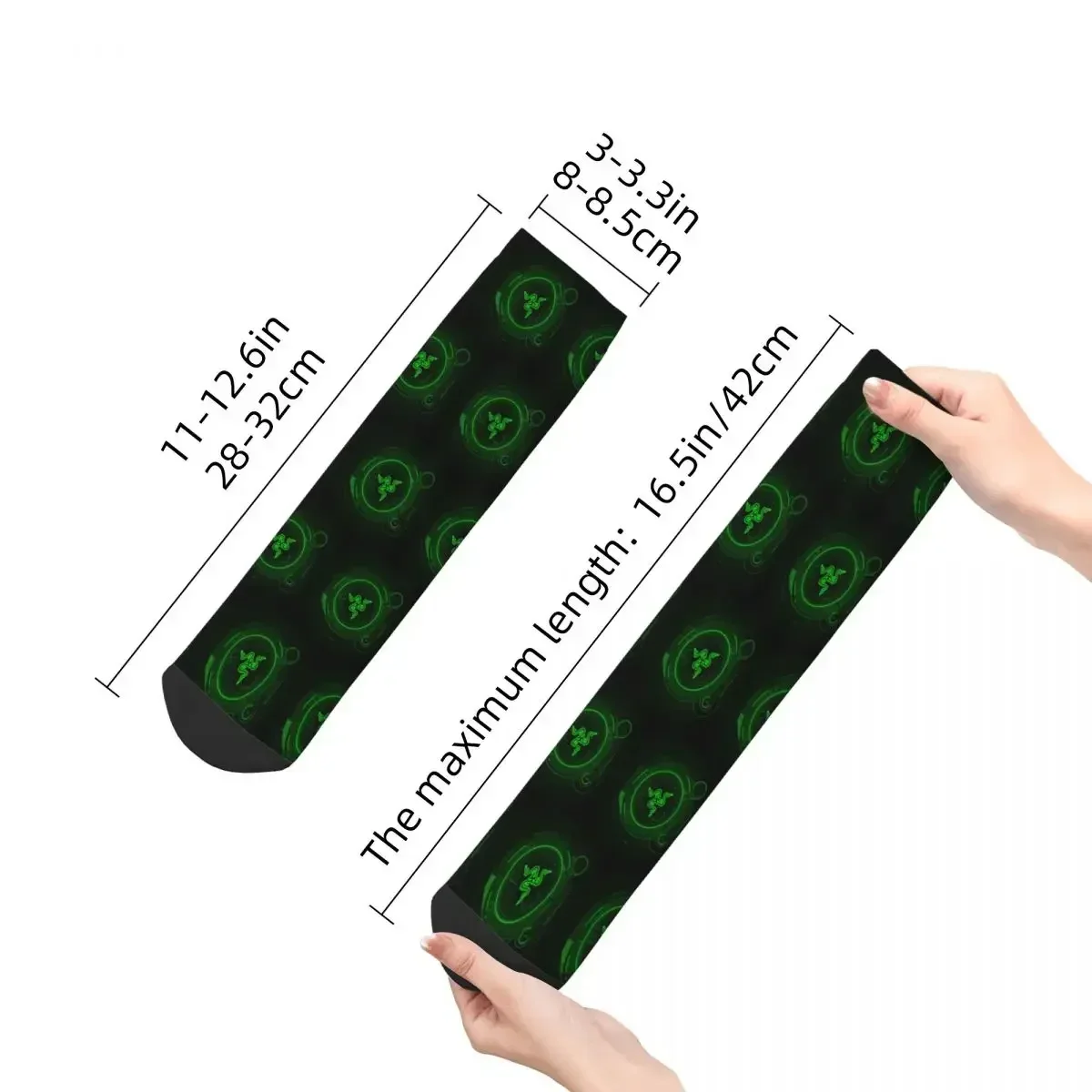 جوارب Razer Coasters جوارب Harajuku الممتصة للعرق، ملحقات جوارب لجميع المواسم لهدايا عيد الميلاد للجنسين