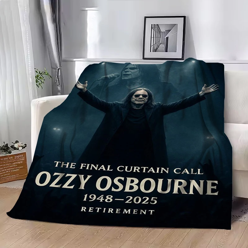 O-Ozzy Osbourne Printed Soft Warm Flannel Throw Blanket.Office Nap Cape,Camping,Outdoors,Bed Sheet,Living Room,Sofa blankets.