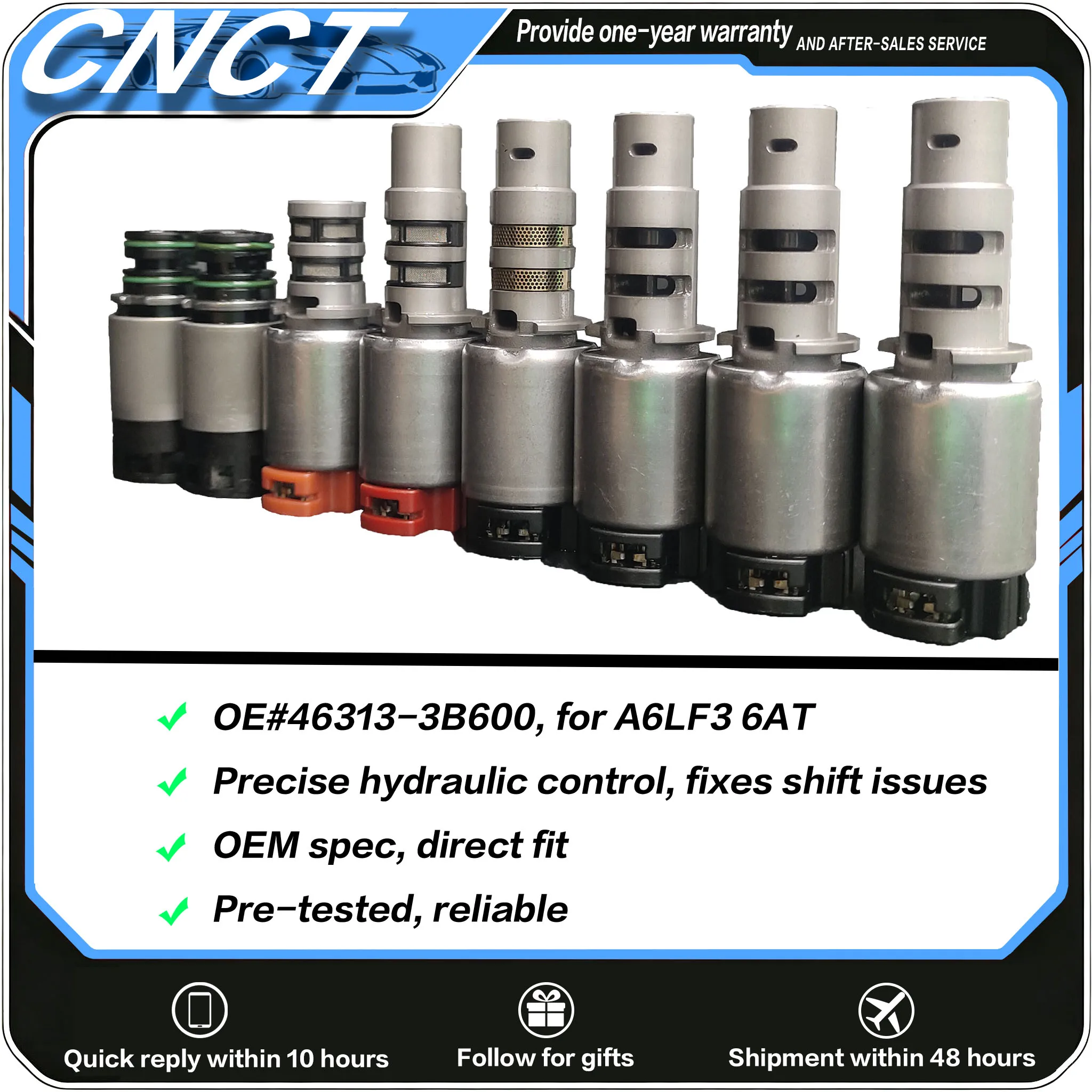 Original A6LF3 Transmission Solenoid Valve OE 46313-3B600 For Hyundai Kia 6AT Gearbox