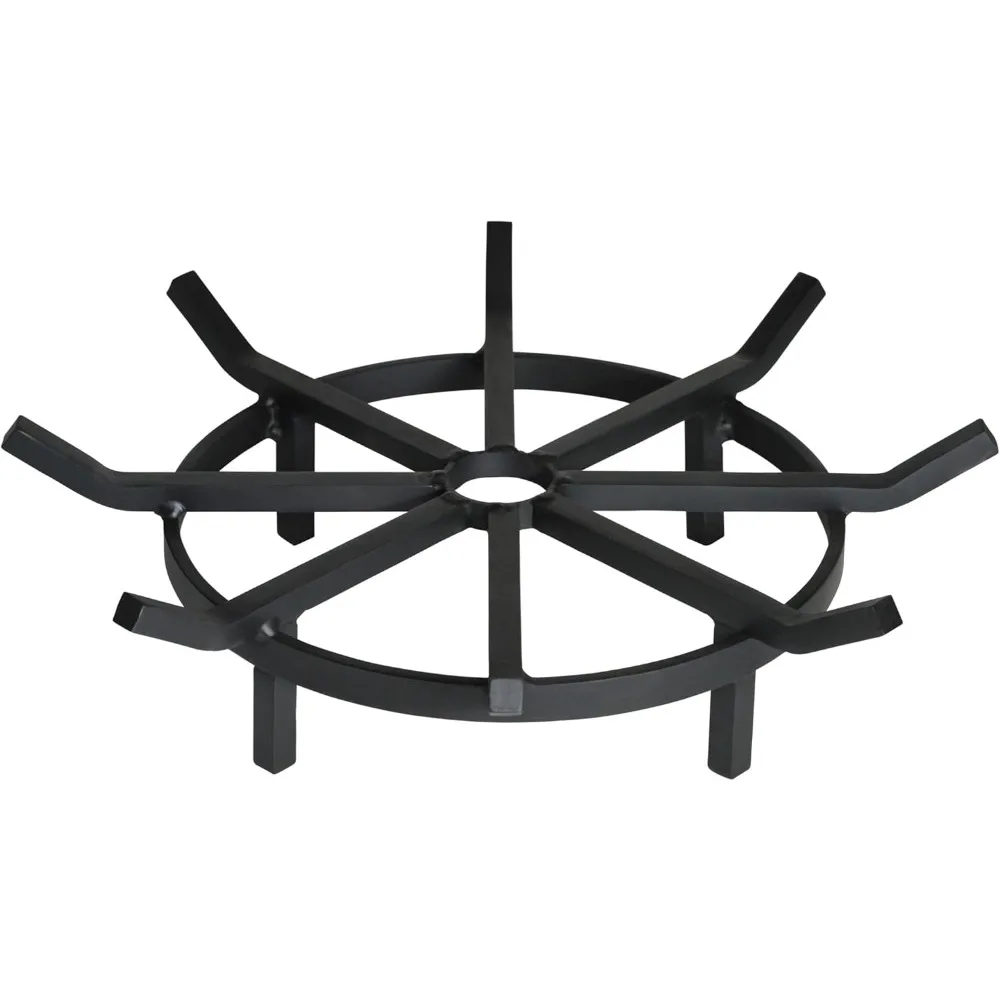 

Super Heavy Duty Wagon Wheel Firewood Grate for Fire Pit - Made in The USA (24 Inch)