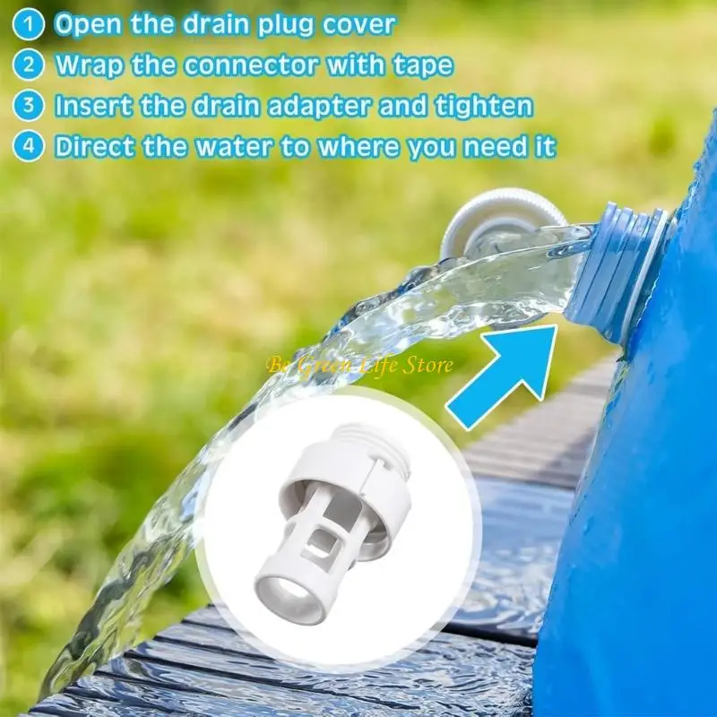 M7DF -Schlauch -Abflussstecker -Anschluss Ersatz Runde Swimmingpool Gartenschlauchabflusssteck