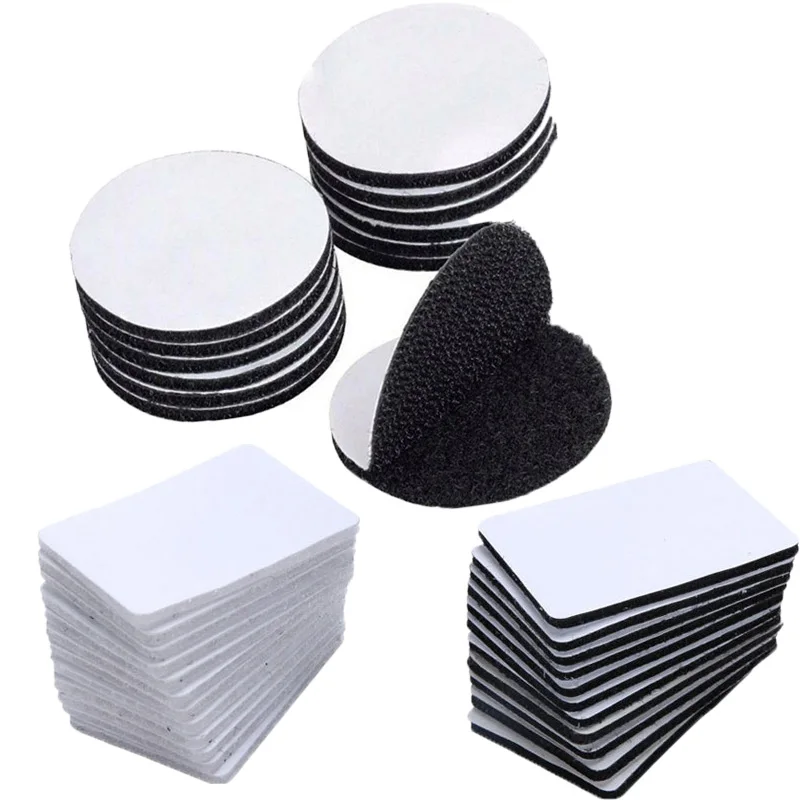 60mm 40mm Dots Stickers Black White Adhesive Tape Self Adhesive Fastener Household Antiskid Sticker Hook and Loop Sofa Carpet