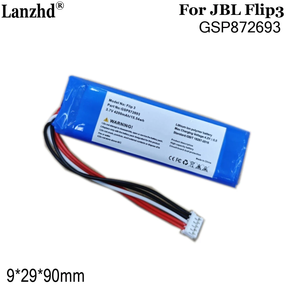 

Original GSP872693 P763098 03 3000mAh Replacement Battery For JBL Flip 3 Flip3 Gray Batteries