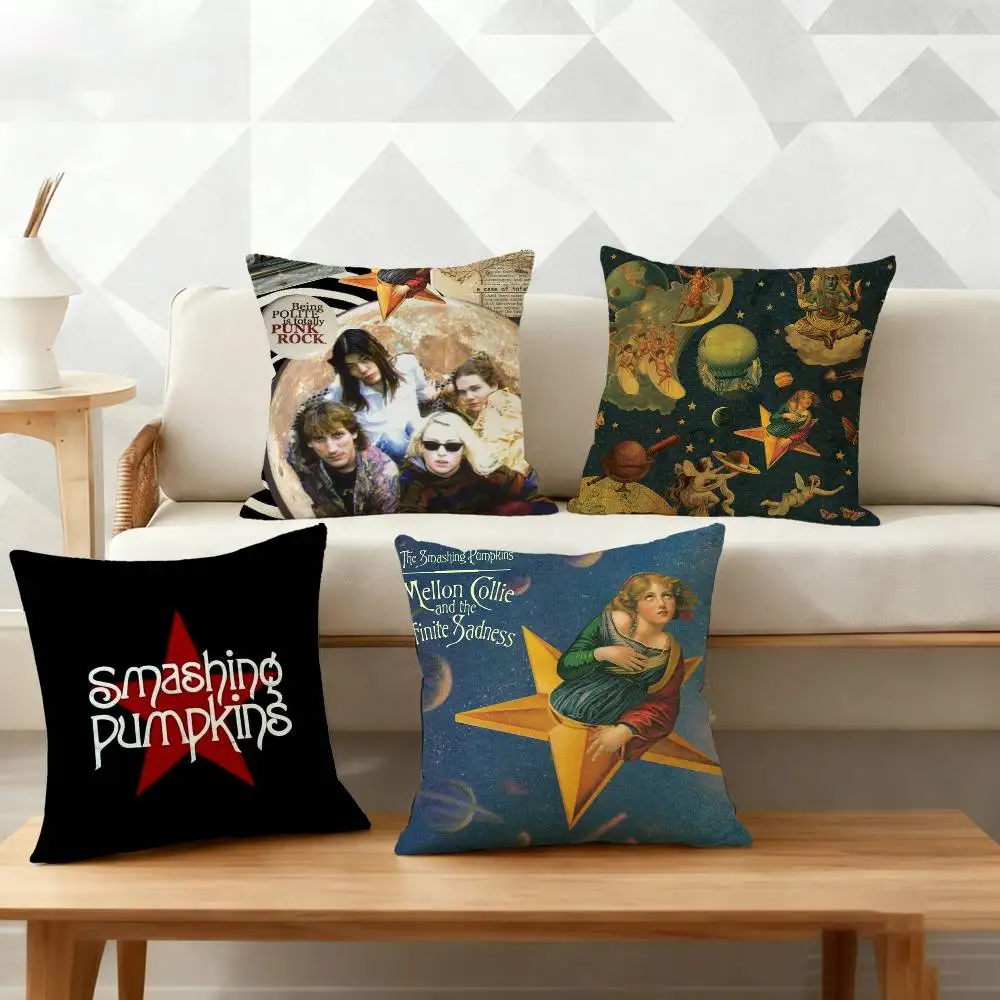 

S-Smashing Pumpkins Band Pillow Case for Sofa Living Room Home office Decor Protective Cover