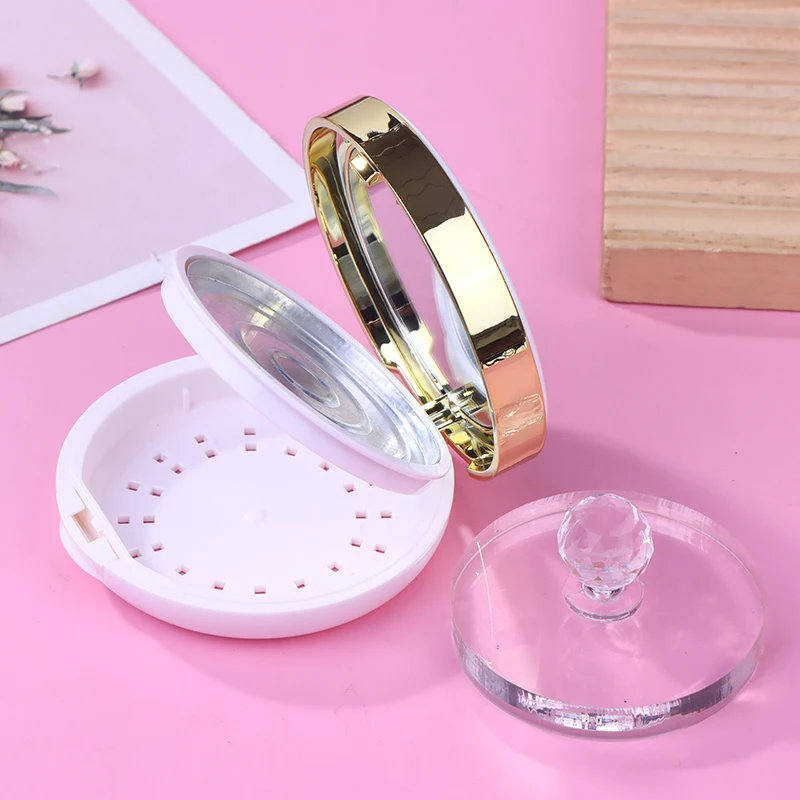 علبة تسليط الضوء على المكياج الفارغة، صندوق حاوية مدمج لأحمر الخدود، عينة قابلة لإعادة الملء، لوحات عبوات صغيرة محمولة للسفر