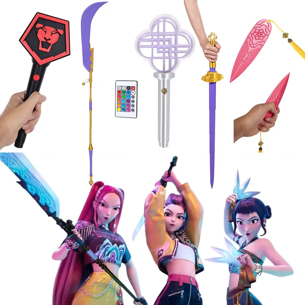 KPOP Demon Hunters armas de Cosplay Zoey Rumi Mira 3D impreso grupo de niñas animación palo dardo Boomerang accesorios de disfraz de Halloween