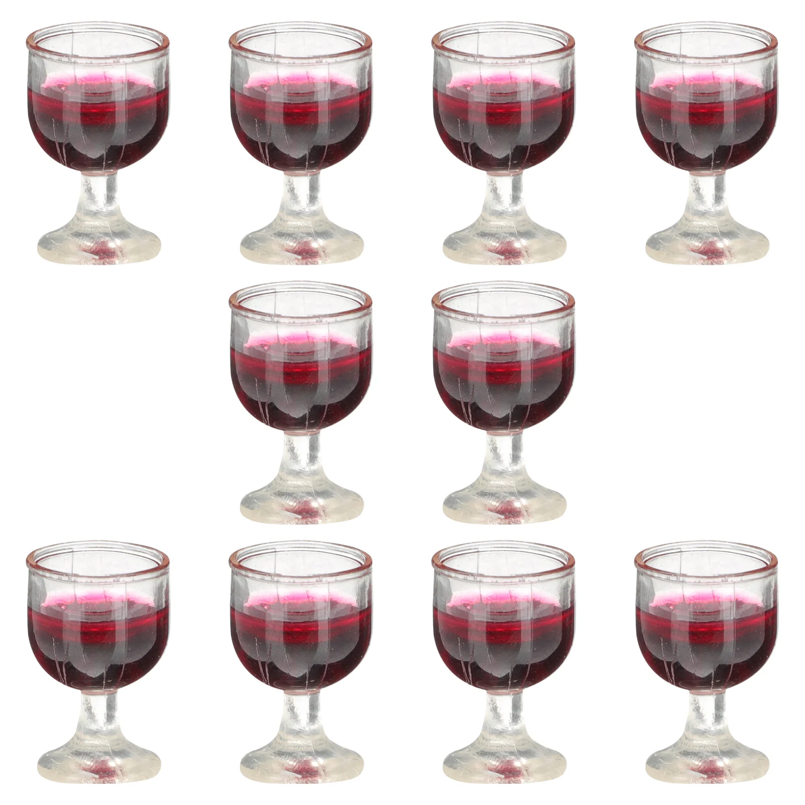 10 Pcs Miniature Glass Ornaments Decorative Tiny Cocktail Cup Glasses Miniatures Margarita