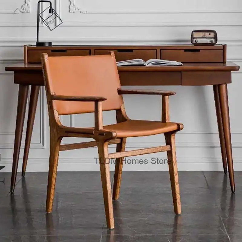 

Luxury Comfortable Dining Chairs Aesthetic Modern Wood Kitchen Dining Chair Conference Ergonomic Chaise Design Home Furniture