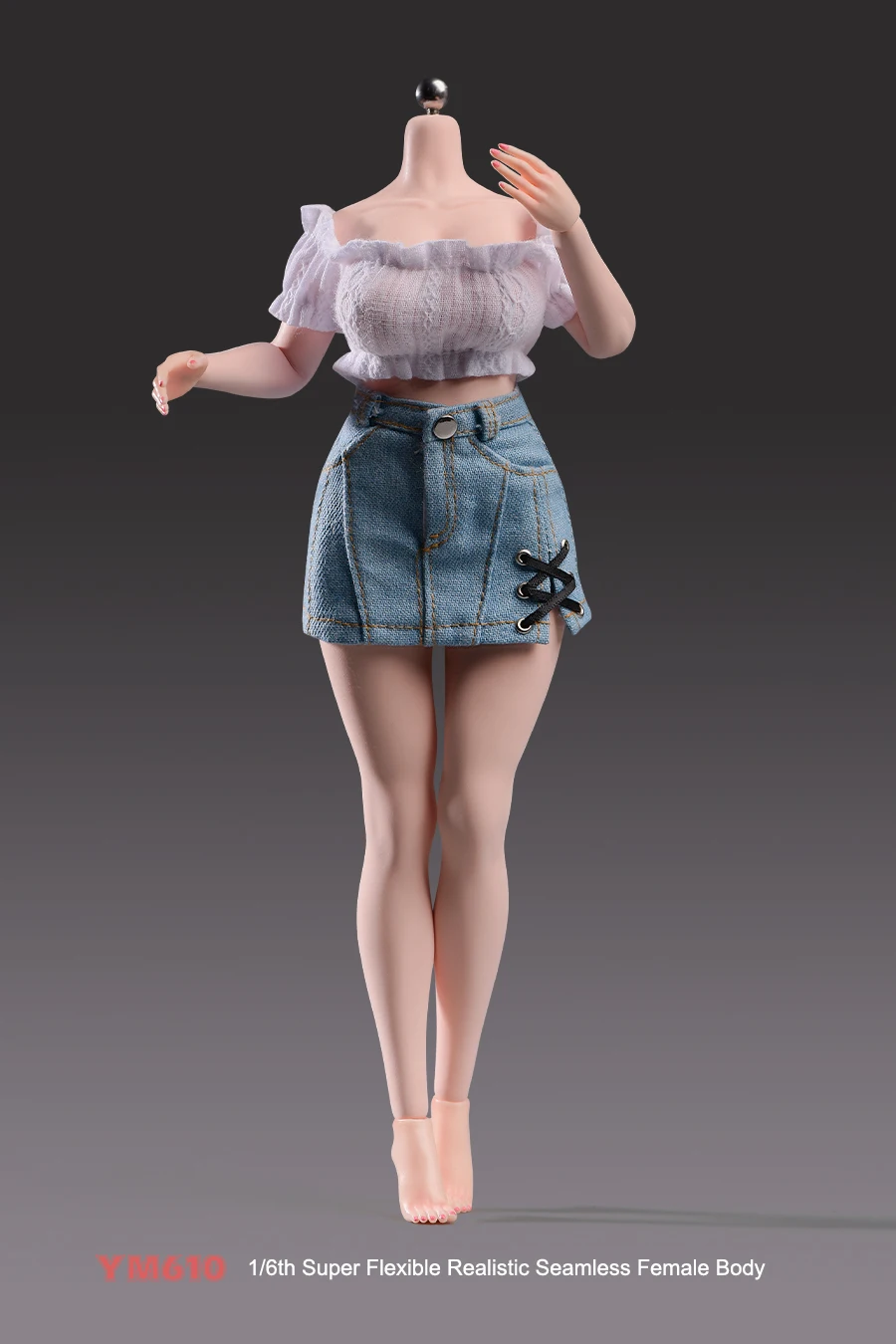 1/6 Scale YM610 Woman Super Large Adjustable Breasts Plump Female Seamless Body Model Design Details 12