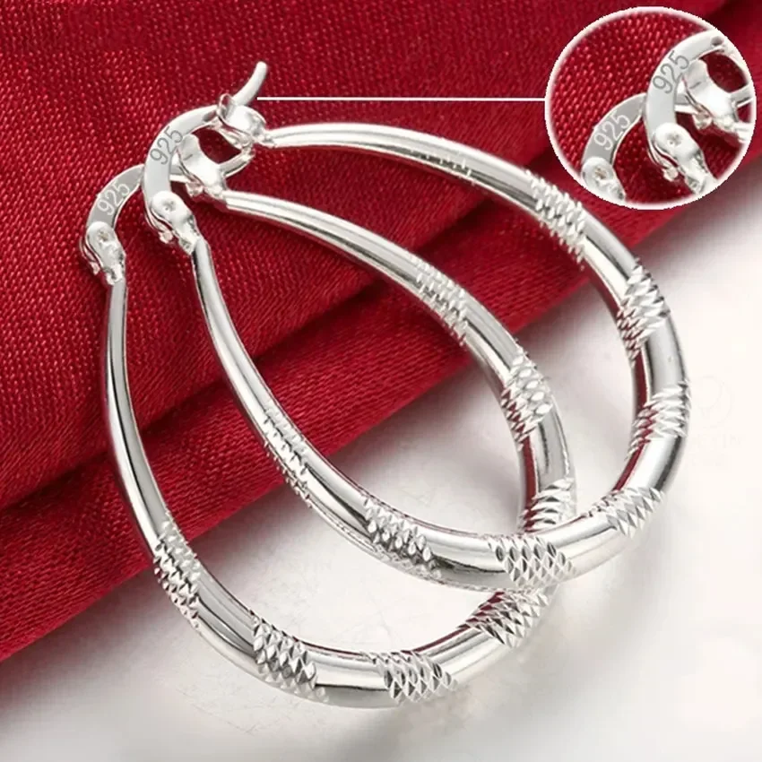 

Fashion Wholesale Beautiful 925 Sterling Silver For Women Classic Charm Earring Jewelry Cute Lady Wedding Party