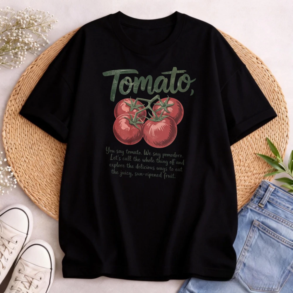 Tomato Shirt Italian Foodie Tee Farmers Market Cottagecore Gardening Gift Vegan Fruit T-Shirt Summer Vintage Style