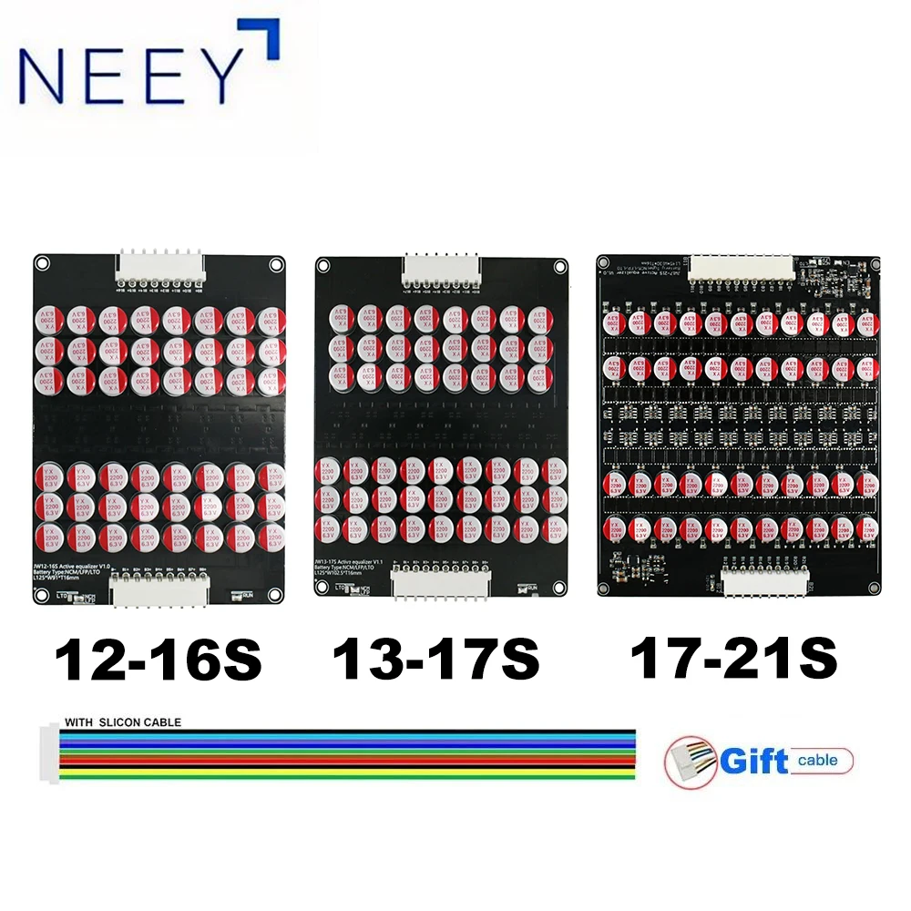 NEEY Active Equalizer Balancer 5A 12S 13S 14S 15S 16S Lifepo4/Lipo/LTO Battery Energy Capacitor Lithium Lipo Lifepo4 Equalizer