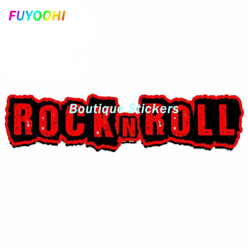 

FUYOOHI Exterior/Protection Boutique Stickers Pictures of Rock N Roll Logo Vinyl Car Decal Bumper DIY Personality Sticker