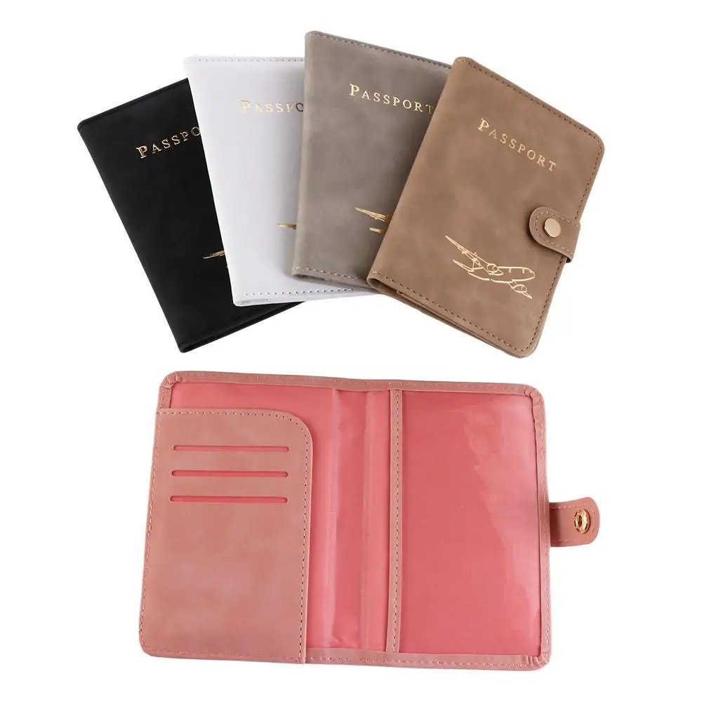 Funda de pasaporte de cuero PU multifunción, accesorios de viaje, estuche para tarjetas, Clip para documentos, funda para tarjetas de crédito, billetera