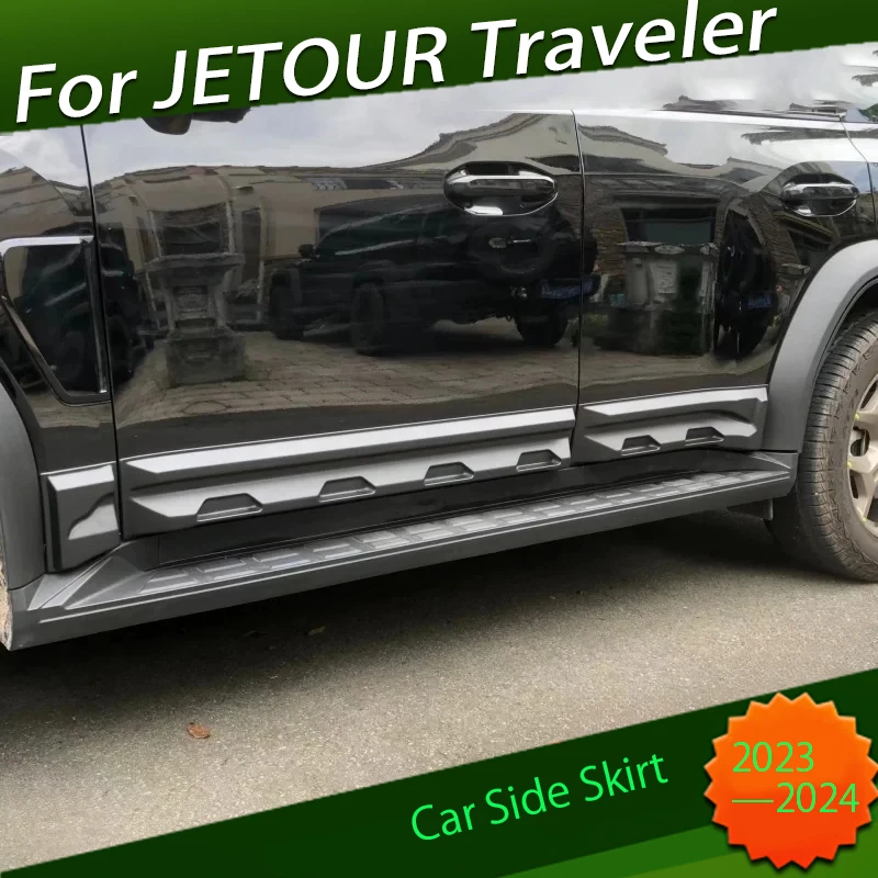 

Car Side Skirt Fit for CHERY JETOUR Traveler T2 2023 2024 Modification Black Warrior Car Door Guard Plate Exterior Accessories