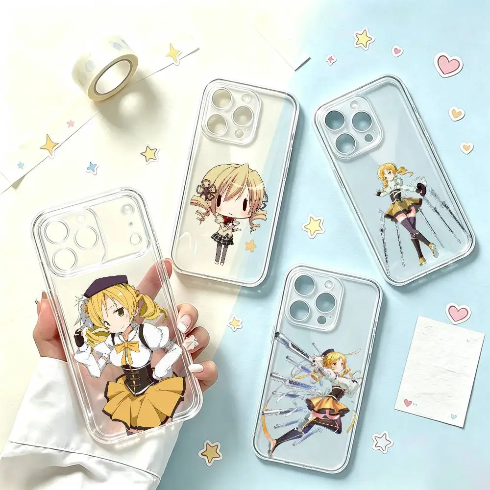 Mami Tomoe Puella Magi M-Madoka Magica Phone Case Transparent Silicone Soft For iPhone18 17 16 15 14 13 12 11 Mini Pro Max Plus