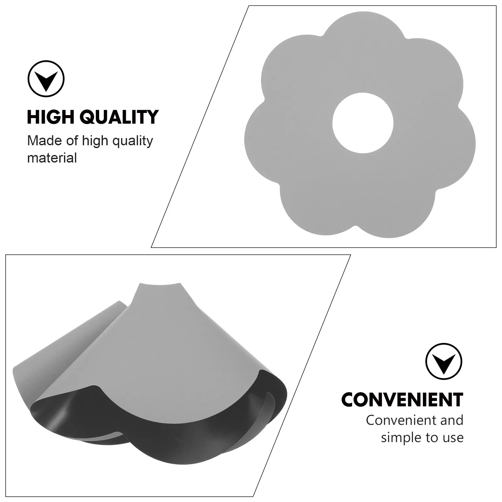 

Protector Stove Cover Flower Shaped Protective Cushion Shield Grey Anti-oil Pad