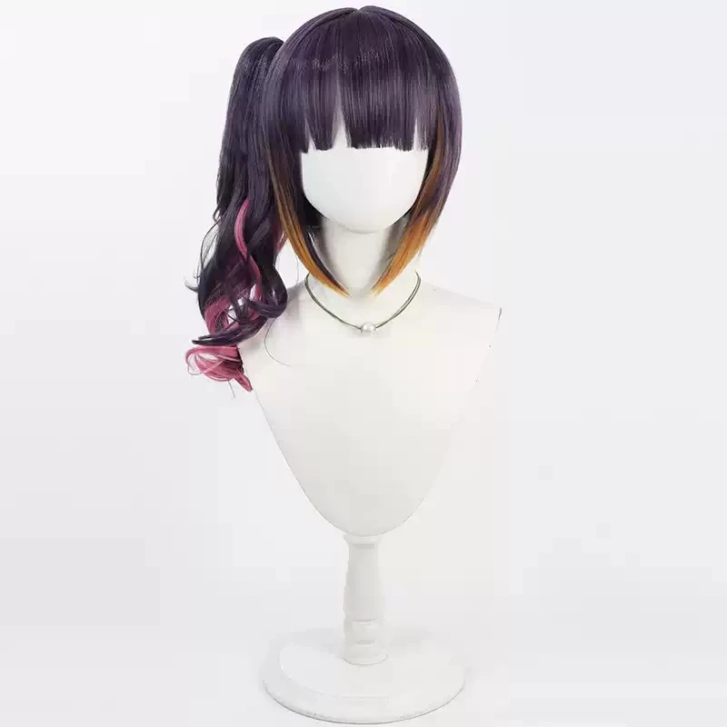 Virtual YouTuber VTuber Hololive Ninomae Ina'nis Cosplay Wig Heat Resistant Synthetic Hair Halloween Party Role Play Carnival