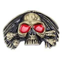 Skull skeleton belt buckle Belt DIY accessories Western cowboy style Smooth belt buckle Punk rock style k31