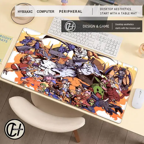 Imagen 2 del producto D-Digimon Adventure Mouse Pad Keyboard Mousepad lauge 900X400 mm Desk Mat PC Gamer Office Carpet Home Table pad