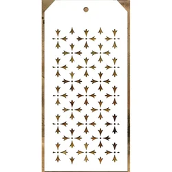 New Small Arrow Pattern Label Plastic Stencil for Scrapbooking Background Album Paper Card No Metal Cutting Dies and Stamps 2024