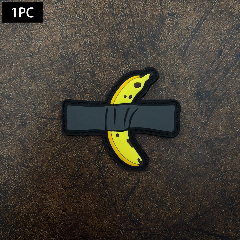 Entertaining Banana-Shaped Decorative Velcro Patches, Pvc Glow-In-The-Dark Material, Includes Matching Felt Backpack, Baseball Cap, Jacket, Suitcase DIY Decorative Patches, Badges, Appliques view 3