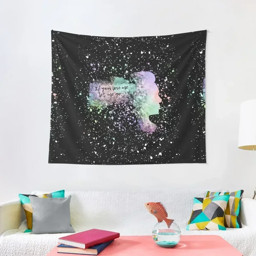 If you love me rainbow splatter paint Tapestry Tapete For The Wall Room Decor Aesthetic Room Ornaments Wall Deco Tapestry