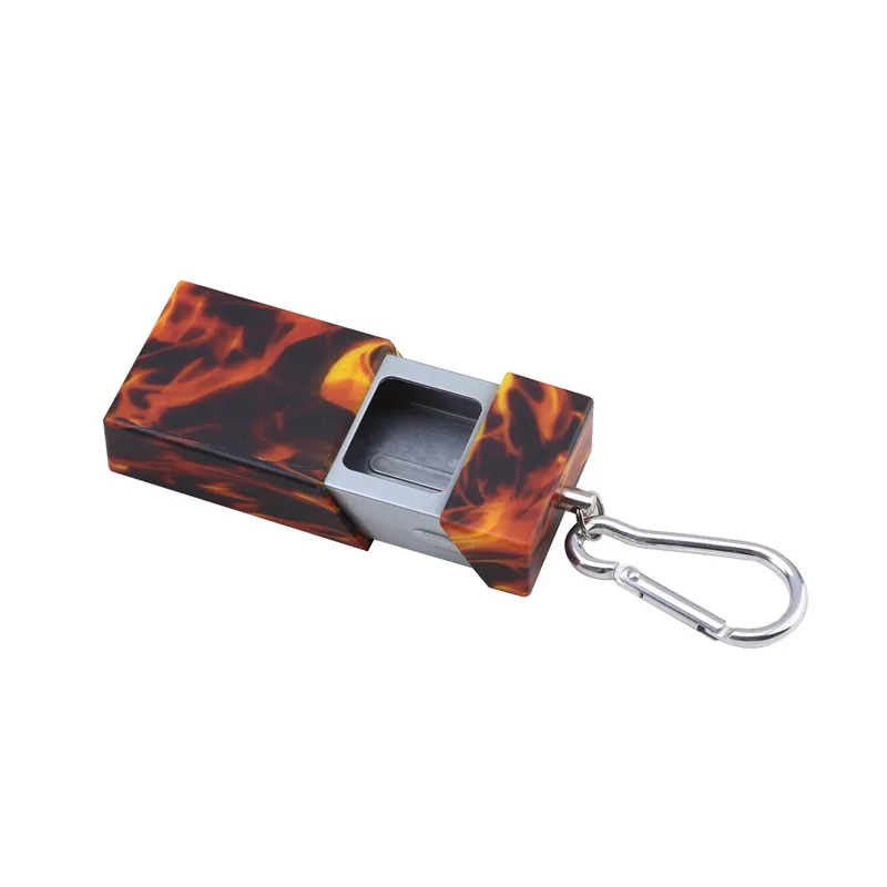 Box Ashtray Creative Portable With Key Chain Carabiner Metal Outdoor Pocket Ash Tray 2024 New