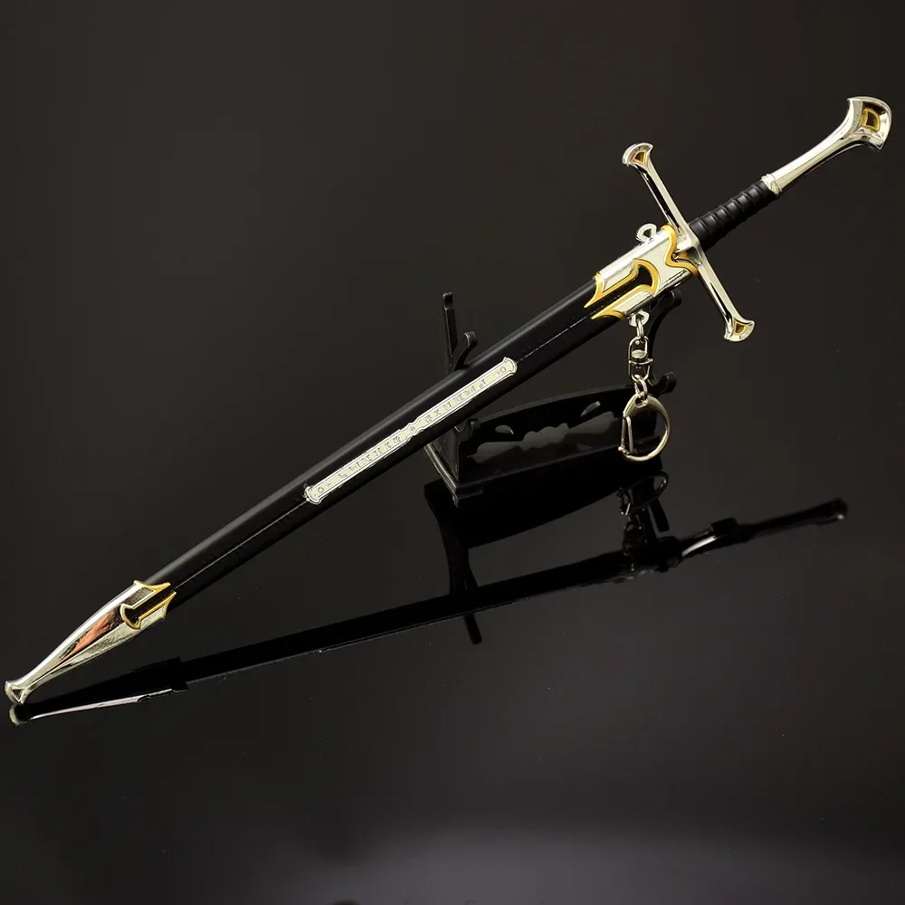 30cm ltr narthil espada aragorn gondor gg medieval targaryen blackfyre todo metal katana samurai espada casa ornamentos presente brinquedos