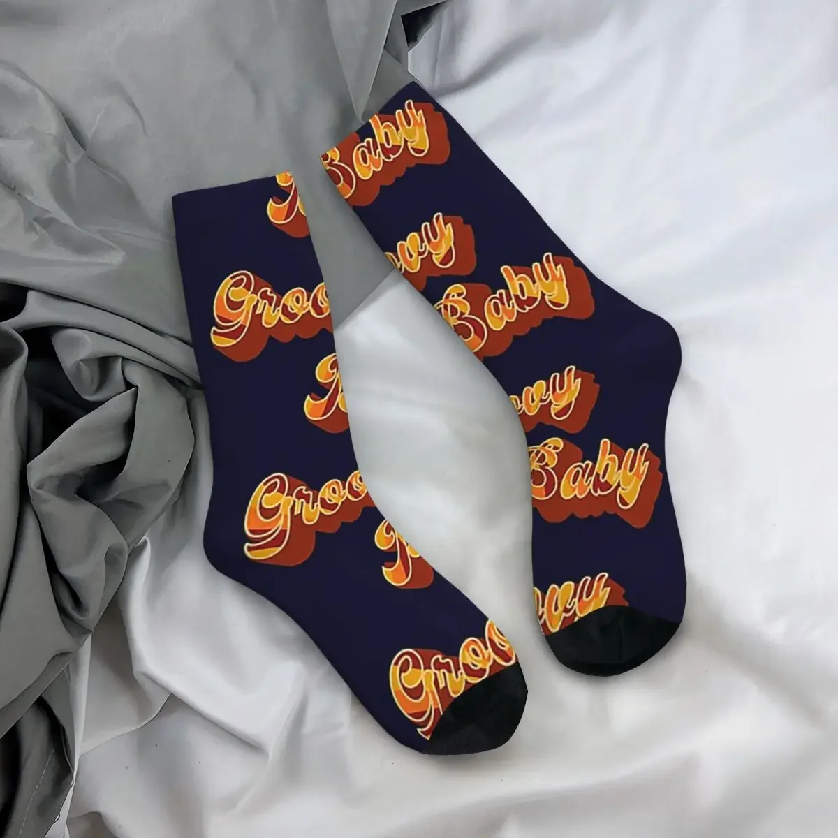 Groovy Baby Socks Harajuku Sweat Absorbing Stockings All Season Long Socks Accessories for Man's Woman's Gifts