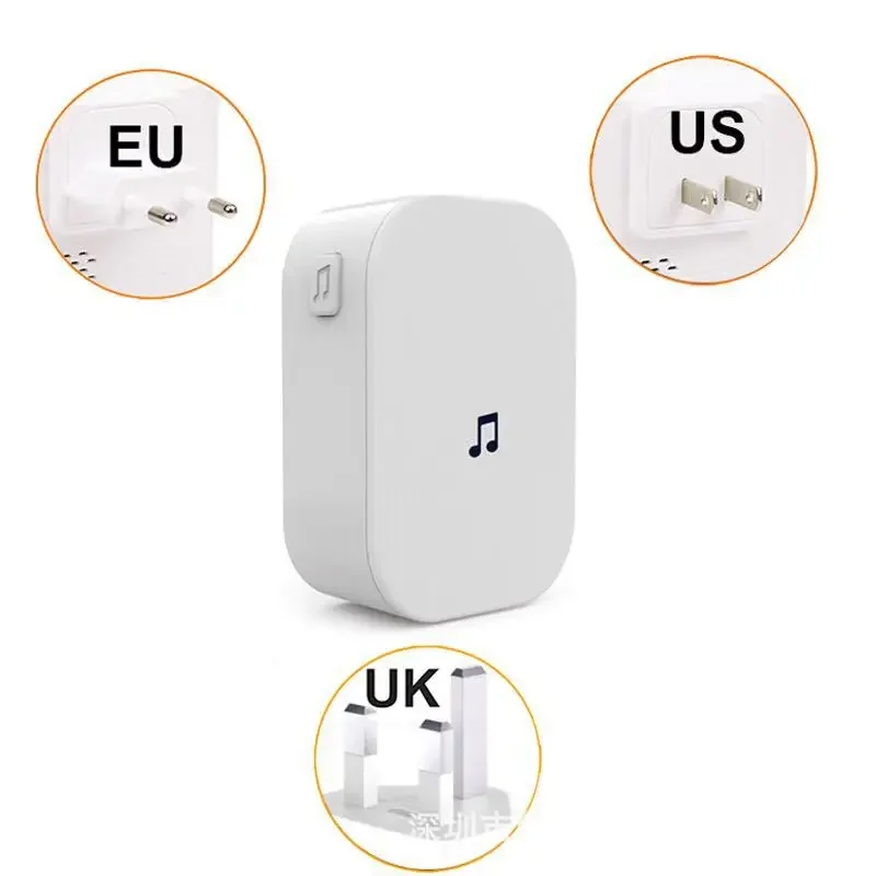 Nowe bezpieczeństwo w domu 100DB 300M pilot bezprzewodowy dzwonek wideo 433MHz wodoodporna wtyczka EU US inteligentny dzwonek do drzwi Wi-Fi