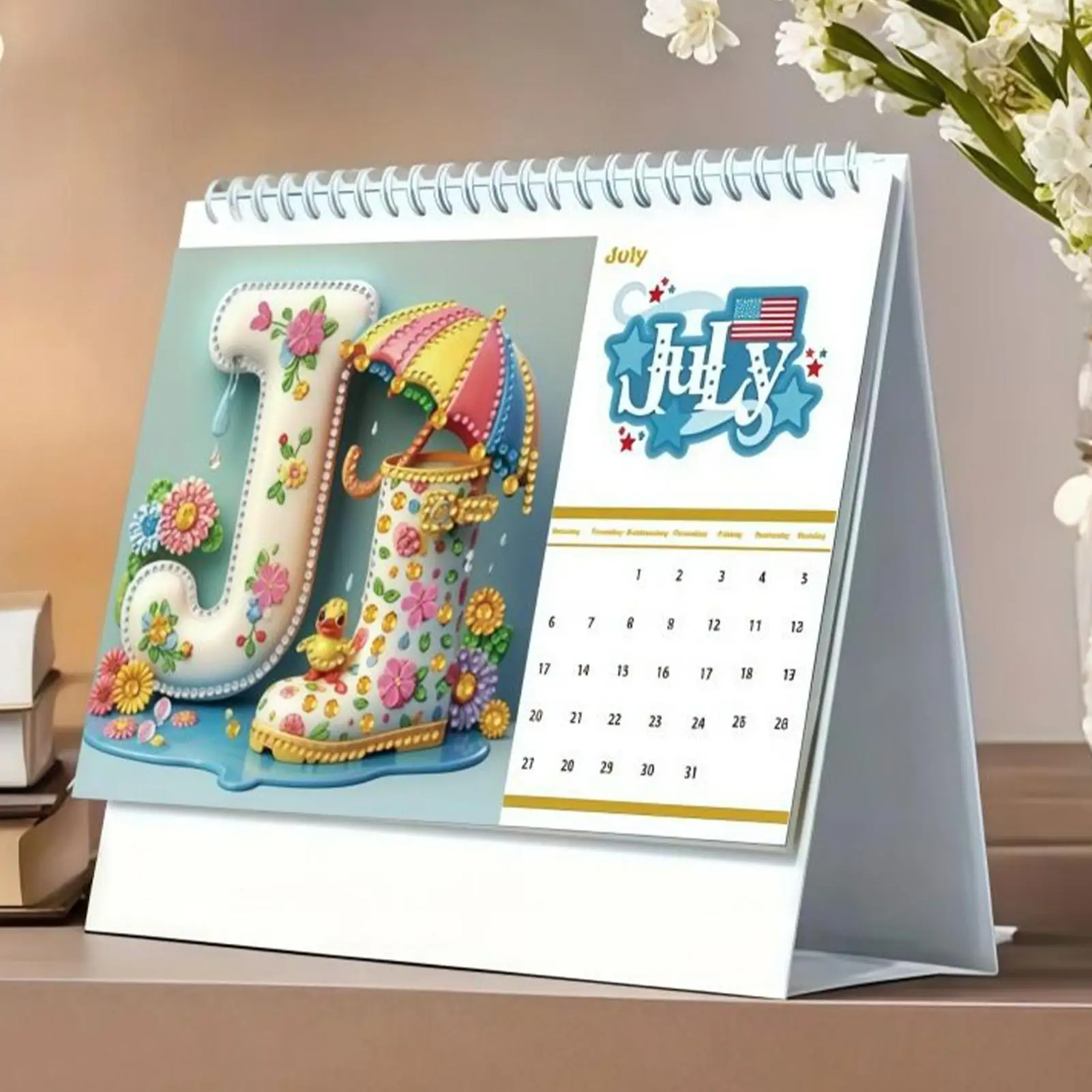 

Calendar For Desk Rhinestone Painting 2026 Desktop Calendar Planner Monthly Planner Home Decor For Apartment Dorm Office Living