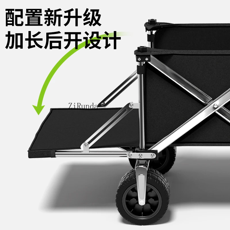 Gathering outdoor camp car rear open folding trolley