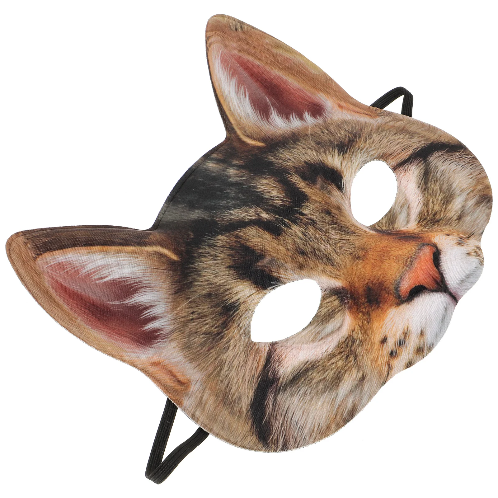 Brown Siamese Cat Mask Half Eyes Costume Masquerade Face Festival Cosplay Fun