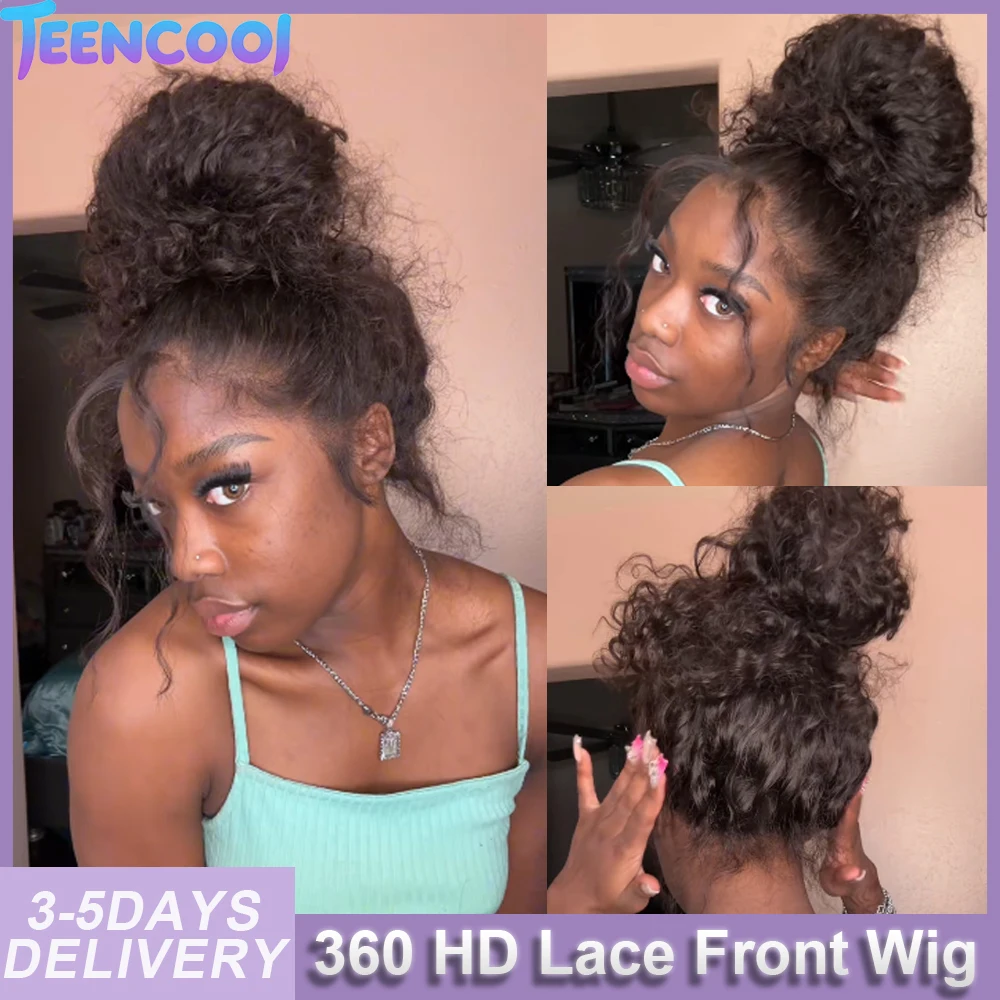 

38 40 Inch Deep Wave Human Hair Wig 200% Remy Curl 360 Full Lace Frontal Wig Human Hair Brazilian Pre Plucked Lace Wig For Black Women