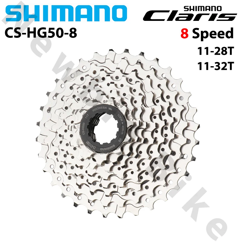 SHIMANO CLARIS R2000 Series CS-HG50-8 8Speed 11-28T 11-32T Cassette for Road Bike Bicycle Card Flywheel Original Shimano Parts