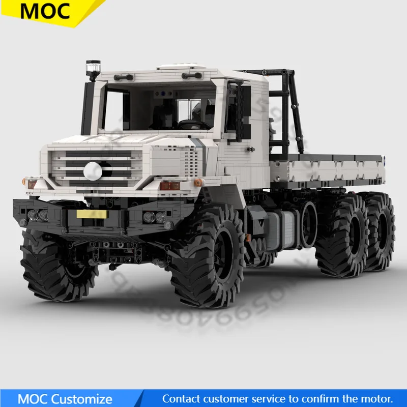 

3964 PCS Speed Hypercar trucks zetros 6x6 white MOC Customize Modular Building Block Model Kids Simple DIY Birthday Toy Gift