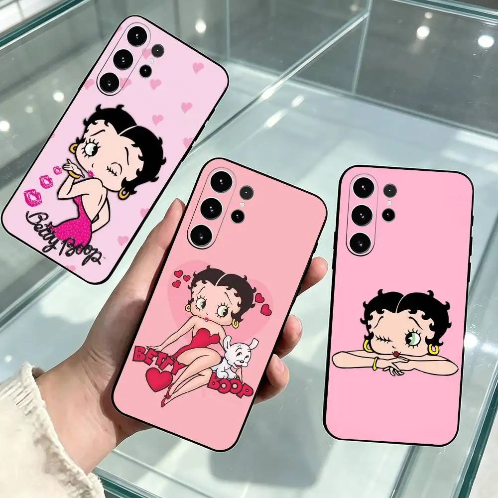 Betty B-Boop V-Vintage  Phone Case For Samsung S26,S25,S24,S23,S22,S21,S30,Ultra,Plus,Fe,Lite,Note,10,Black Cover