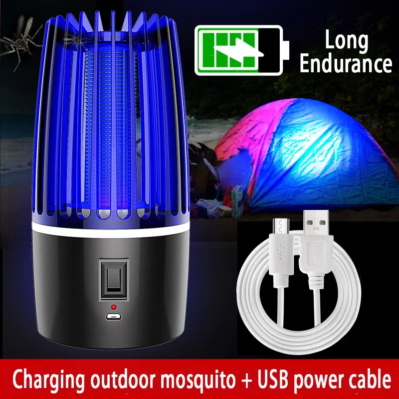 Lampe anti-moustiques portable extérieure Lam138, aste par USB, lampe anti-moustiques commutable pour camp, 4000mAh