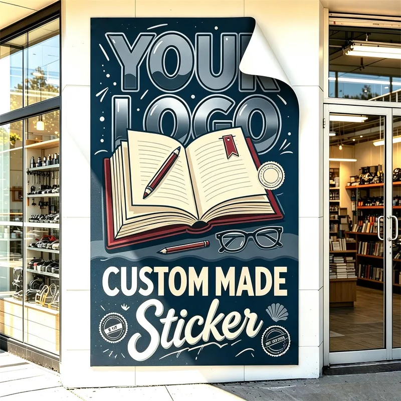 Any Size 100cm Custom Sticker Beauty Salon Massage Assisted Living Facility Parlor Bookstore Commercial Advertising Promotion