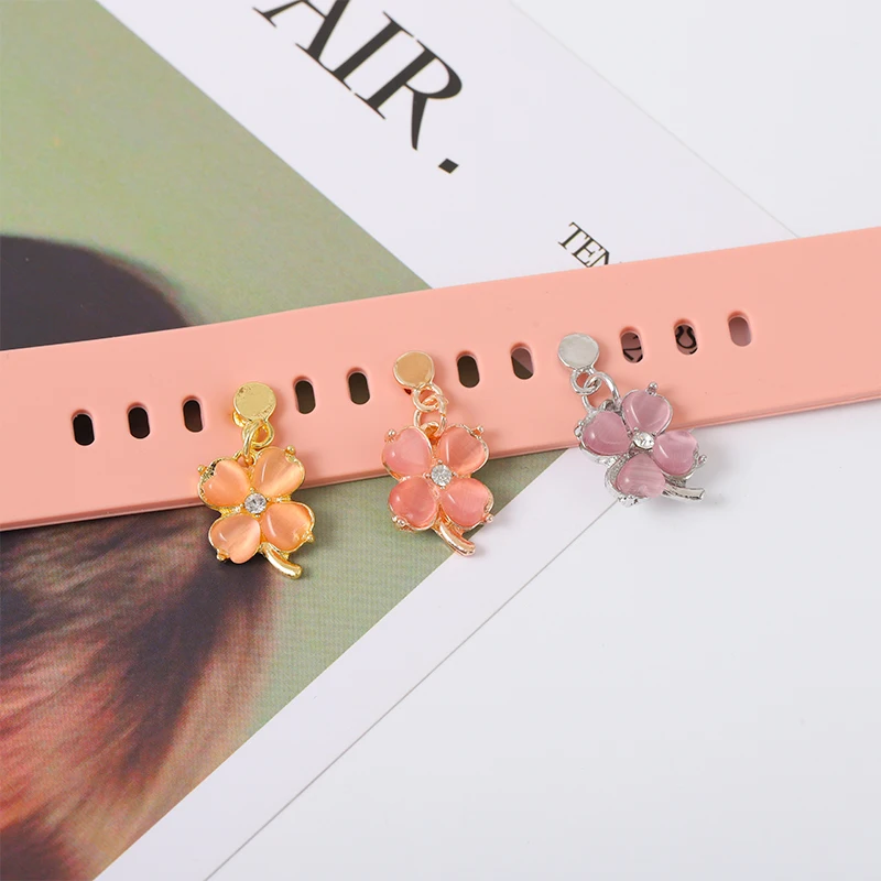 Silicone Watch Band Charms Metal Decorative Nails Jewelry for iwatch Smart Watchband Accessories Customized DIY Creative Charm